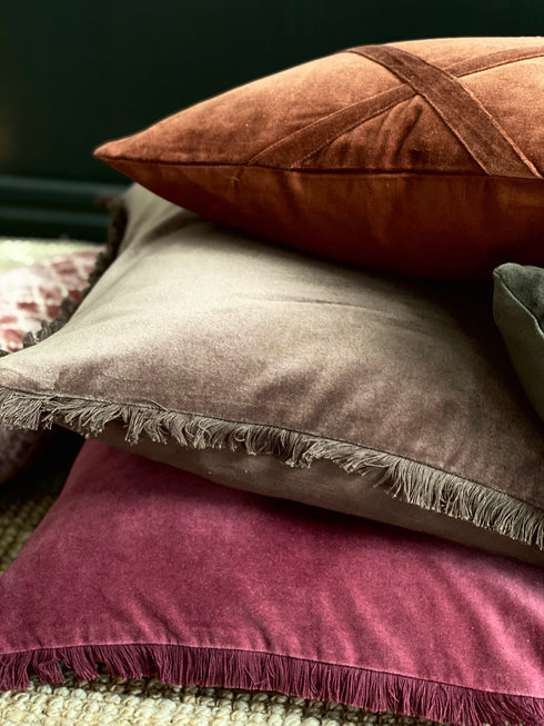Freya Cushion Cover, Plum