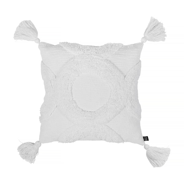 Cirque, Cushion Cover, H45xW45cm, Off White, Thassels