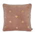 Pillow in Dirty pink color with Gold embroidery