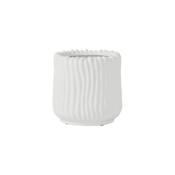 April, Pot, dia30xH29,5cm, Crisp White