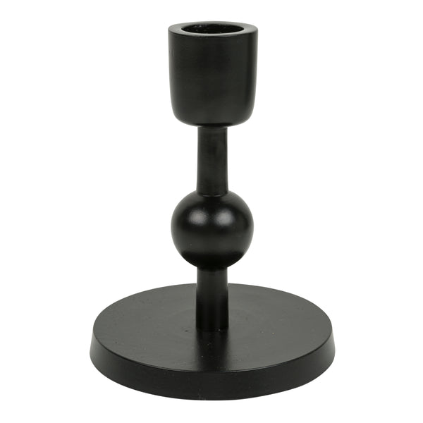 Edgar, Candlestick, dia9xH13 cm, Black