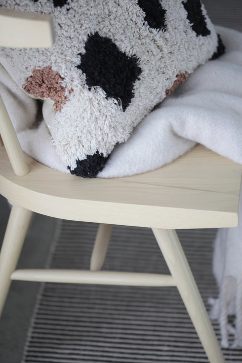 Point, Cushion Cover, H45xW45cm, Off White/Black/Pink