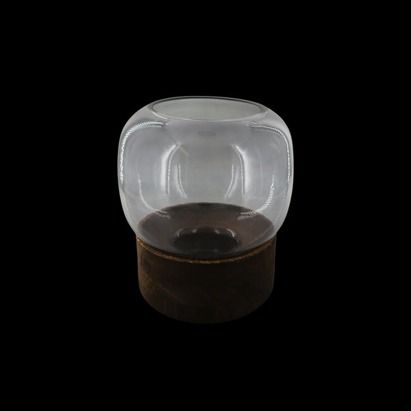 Edward, Vase, dia19,5xH23,5cm, Dark Grey (mörkgrå)/Elephant Grey/Dk Grey Melange