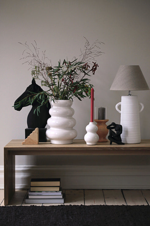 Casablanca, Table Lamp, H47xW22x16cm, White