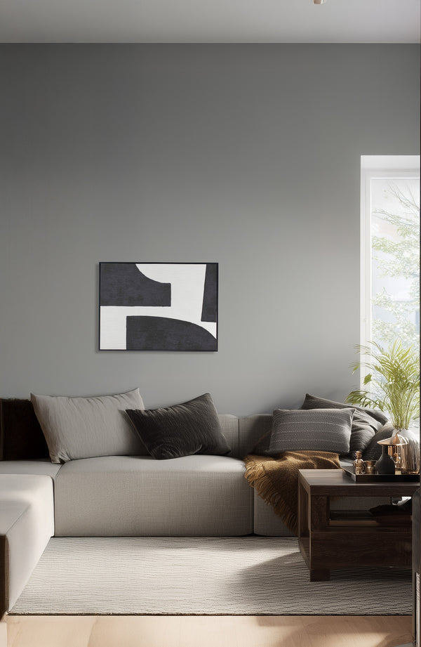 Belmore, Canvas Print, H80xW60xD3,2cm, Black/White Styled