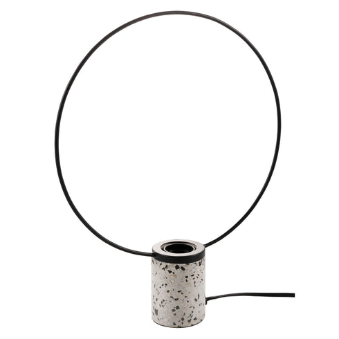 Sander Terrazzo, Table Lamp, H39.5xW30xD7cm, Light Grey/Black