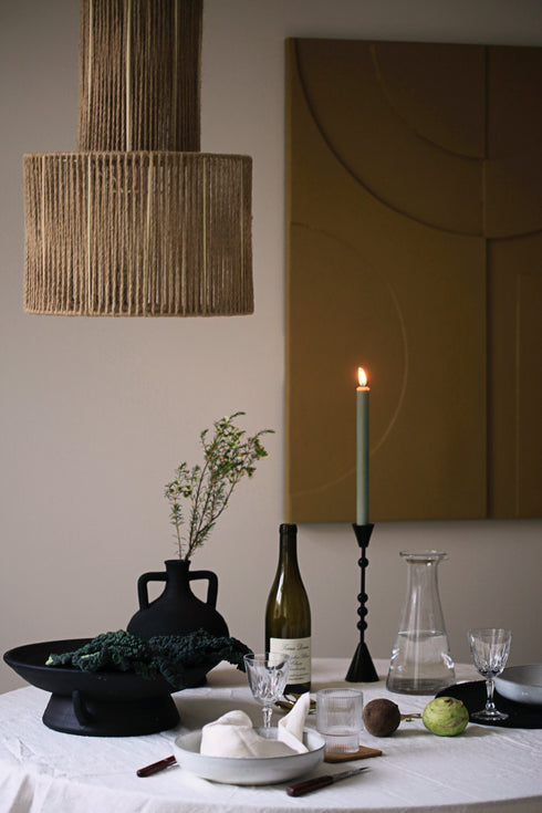 Bolly, Candlestick, dia6xH33cm, Black