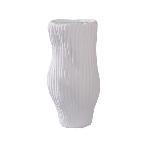 Stonehaven, Vase, dia18.5xH40cm, White