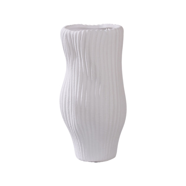 Stonehaven, Vase, dia18.5xH40cm, White