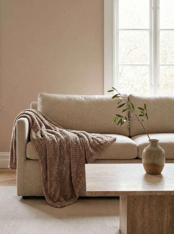 Dreamy, Throw, L180xW150cm, Taupe Styled