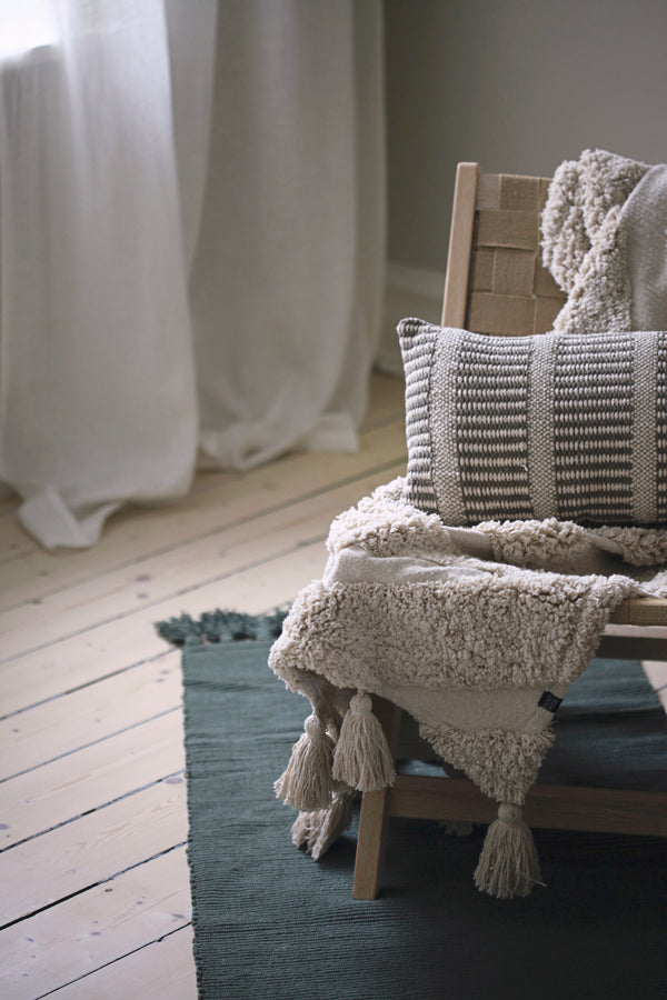 Bohemian, Throw, W130xL150 cm, Natural, Thassel Styled