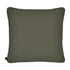 Pillow in Dark green color with Gold embroidery seen from behind