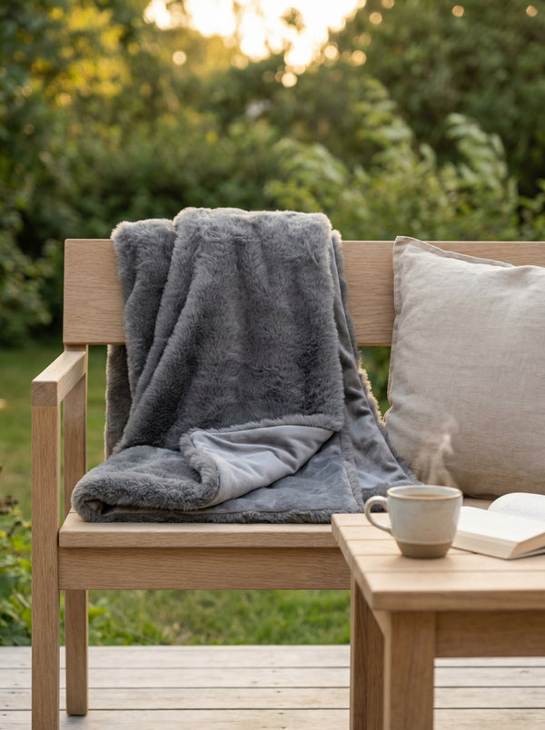 Dreamland, Throw, L150xW130cm, Grey Styled