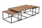 Maison, Coffe Table Nest, W130xD67,5xH45cm/W60xD60xH38cm, Solid Pine Parquet, Set of 2