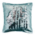 Mermaid Cushion Cover, Matt Mint/Shiny Silver