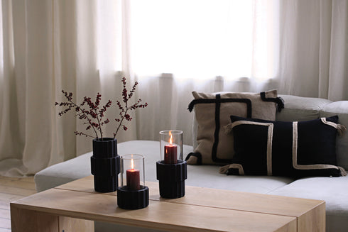 Nutchess, Lantern, dia11xH28cm, Coal