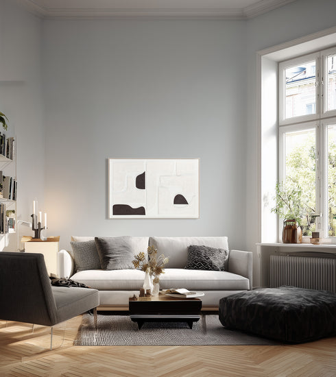 Cartus, 3D, Painting, H120xW80xD4,5cm, Black/White