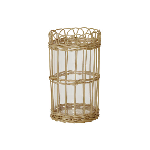 Braided, Lantern, H25xD14cm, Natural Brown