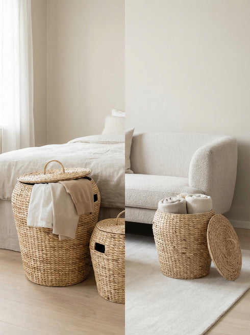 Hollow, Basket, dia49/36xH54/39cm, Natural