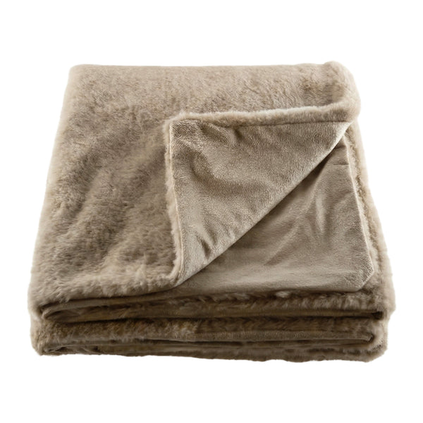 Fuzzy, Throw, L150xW130cm, Taupe Styled