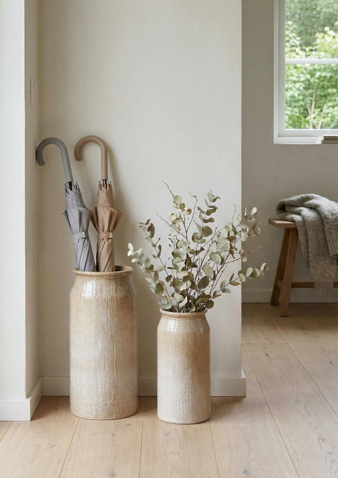 Sandstone, Vase, dia13.5xH28cm, Beige