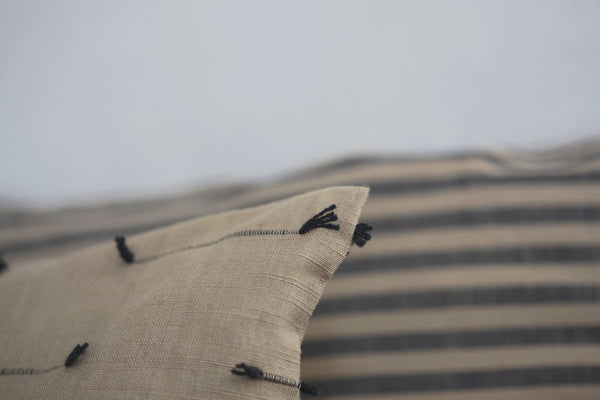 Ransvik, Cushion Cover, H50xW50cm, Black/Tobacco Styled