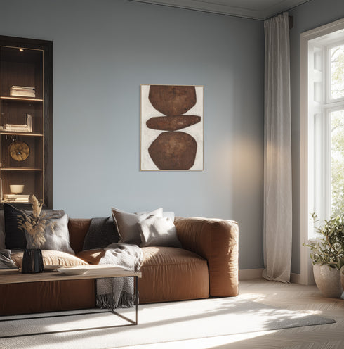 Arlo, Painting, H120xW90xD3,8cm, Brown