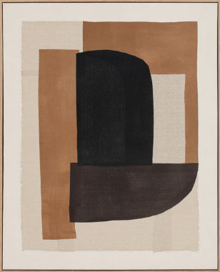 Ada, Painting, H100xW80xD3,8cm, Black/Rust