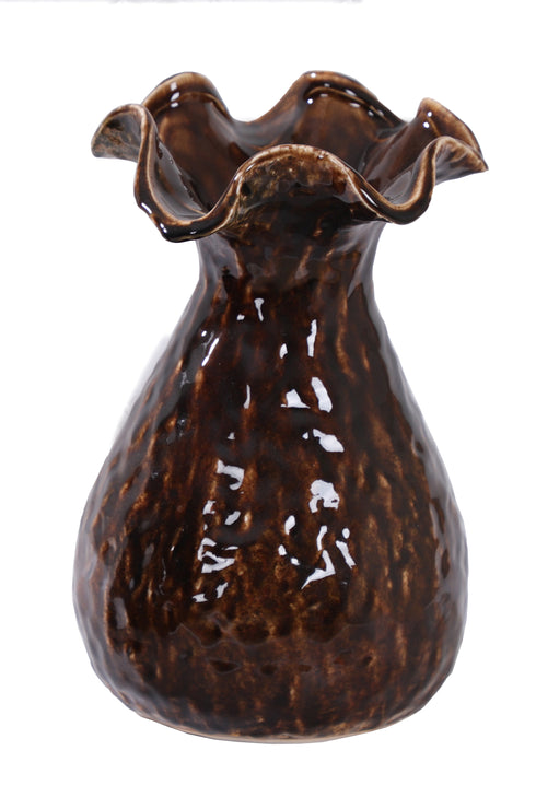 Nord, Vase, dia21,5xH33,5xW21,5cm, Dark Brown (mörkbrun)/Cocoa Brown