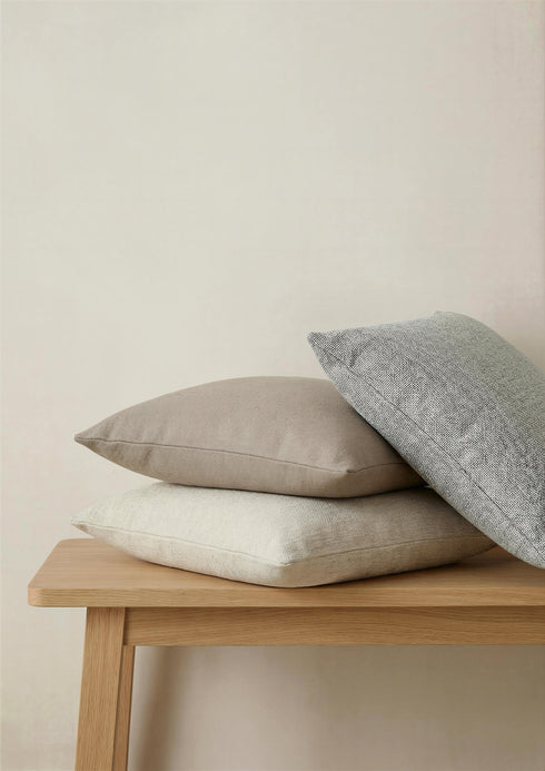 Irma, Cushion cover, L45xW45cm, Natural (natur)/Shell/Mineral