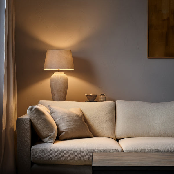 Luminexa, Table Lamp, dia24.5xH58.5xW24.5cm, Beige/Gold Styled