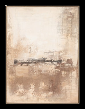 Remy, Painting, H120xW90xD3,8cm, Light brown