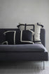 Viale, Cushion Cover, H40xW60cm, Black/Beige, Thassels