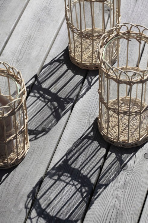 Braided, Lantern, H29xD14cm, Natural Brown