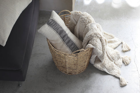 Braid, Basket, dia46xH50cm/dia36xH35cm, Natural