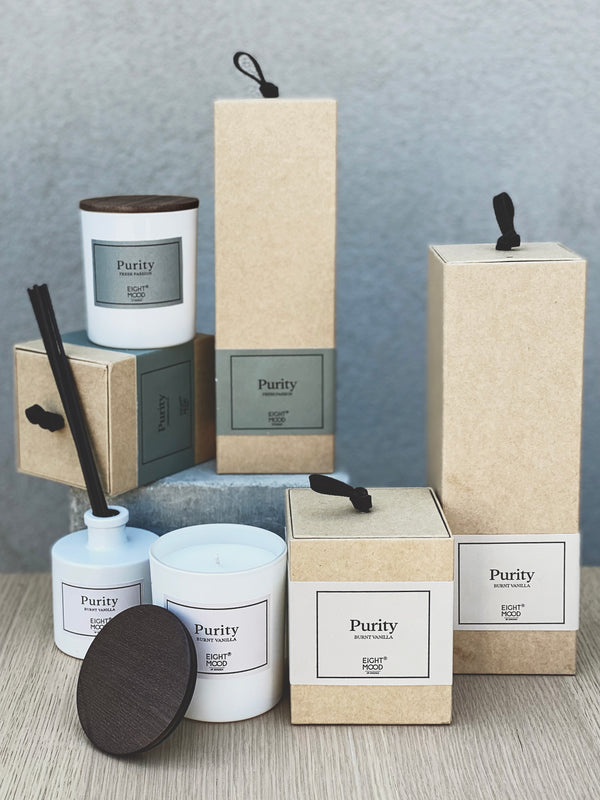 Purity Burnt Vanilla, Scented Candle, H12xW9.8xD9.8cm Styled