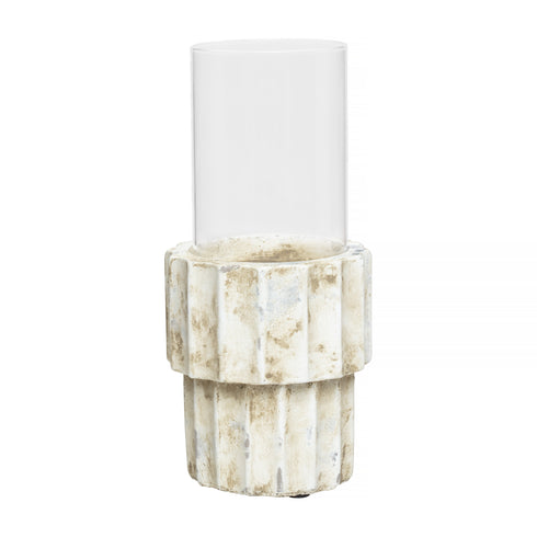 Nutchess, Lantern, dia11xH28cm, Patina White