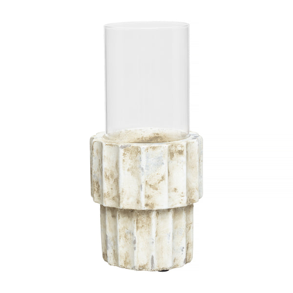 Nutchess, Lantern, dia11xH28cm, Patina White