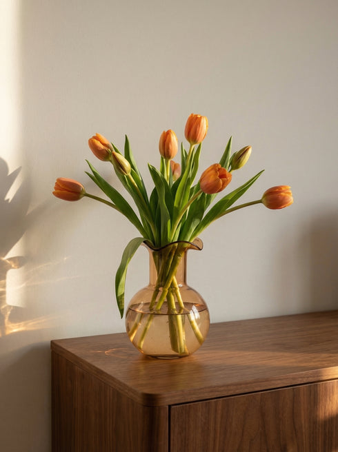 Quisa, Vase, dia15xH19cm, Brown