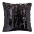 Mermaid Cushion Cover, Matt Black/Shiny Black