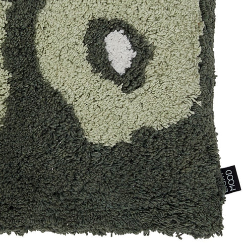 Poppy Cushion Cover, Forest Green/Grass Green/White