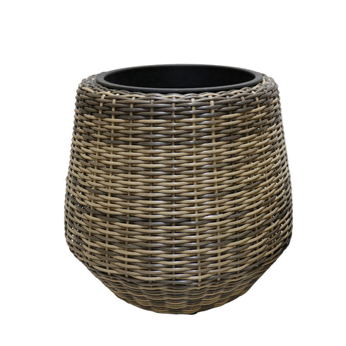 Handbind, Pot, dia53/28xH47/32cm, Brown