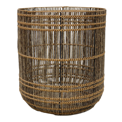 Fold, Basket, dia44/36/30xH50/45/40cm, Brown