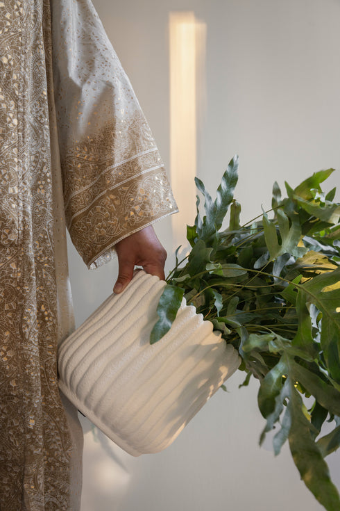 April, Pot, dia22xH21cm, Crisp White