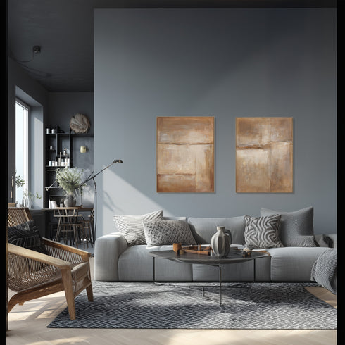 Glint, Painting, H120xW90xD3,8cm, Rusty/Russet