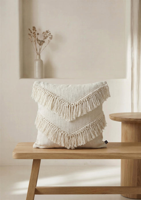 Fringles Cushion Cover, Off White