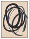 Circles, Painting, H100xW80xD3,8cm, Black(Brown