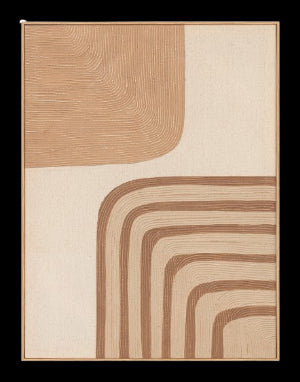 Mae, Painting, H80xW60xD3,8cm, Brown/Sand