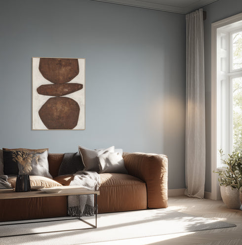 Arlo, Painting, H120xW90xD3,8cm, Brown
