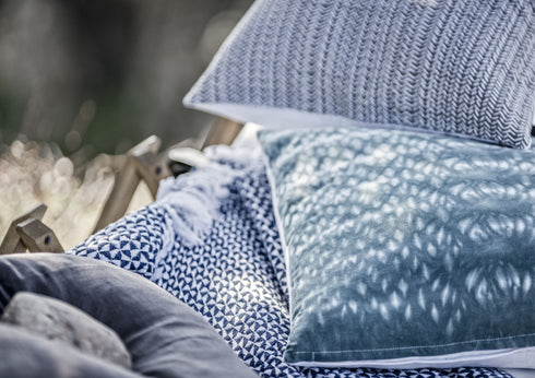 Shibori, Cushion Cover, 50x50 cm, Emerald